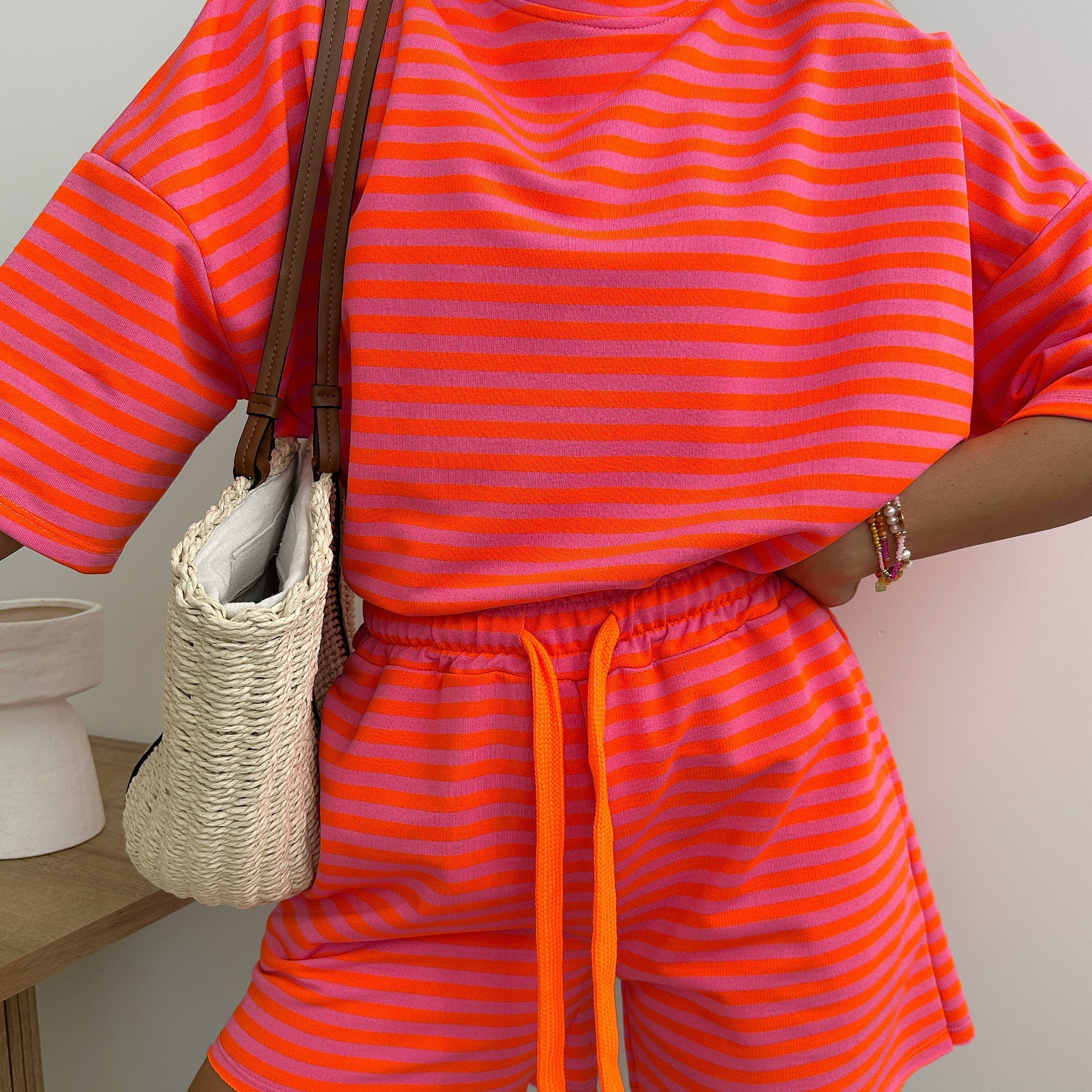 Ensemble à rayures ELECTRA - orange