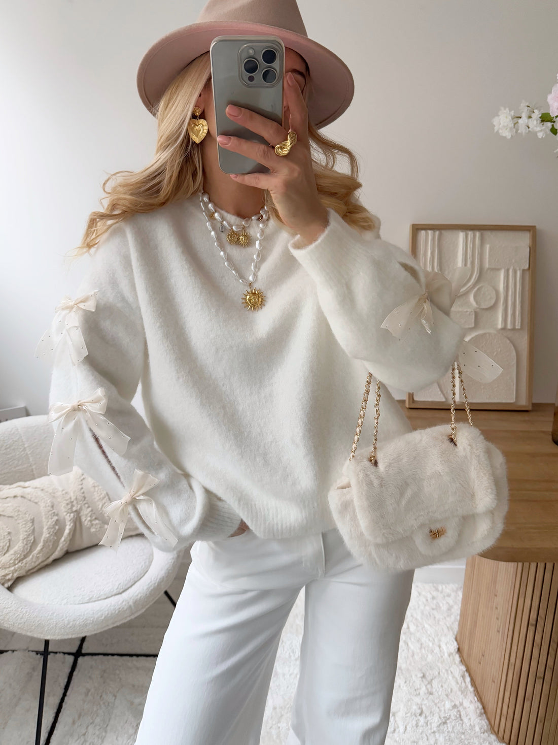 Maille noeuds OEVIA - blanc